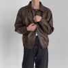 Spring Autumn Casual Fashion Hip Hop PU Leather Coat Male Loose All-match Zipper Jacket Top Outwear Men