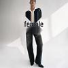 Women's 2024 Retro Single-Button PU Leather Long-Sleeve Suit Jacket