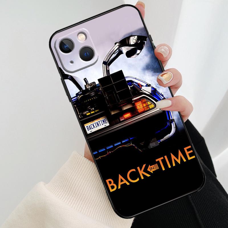 Back To The Future Time Machine Phone Case For iPhone 17 Pro Max 16 15 11 13 12 14 Pro Max mini 15 16 Plus 16e 17 Air Cover