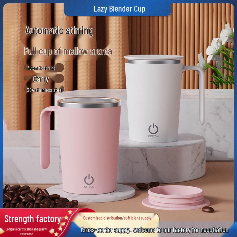 

Stainless Steel Magnetic Blender Cup with Automatic Mixing and Printable Design 400ml