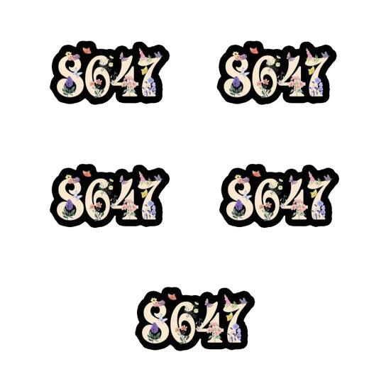 Yousheng 5Pcs Waterproof Car Stickers 8647 Vinyl Decal Creative Personalized Event Stickers for Water Bottles Laptops Cars
