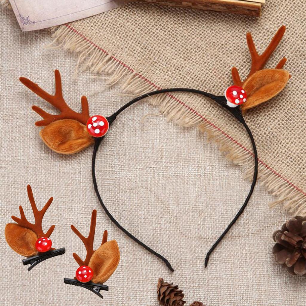 

(радость выбирать)Рождественский детский косплей, повязка на голову с рогами, повязка на голову, зажим для головы, аксессуары