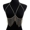 European Rhinestone Tassel Bikini Body Chain - Elegant & Sexy