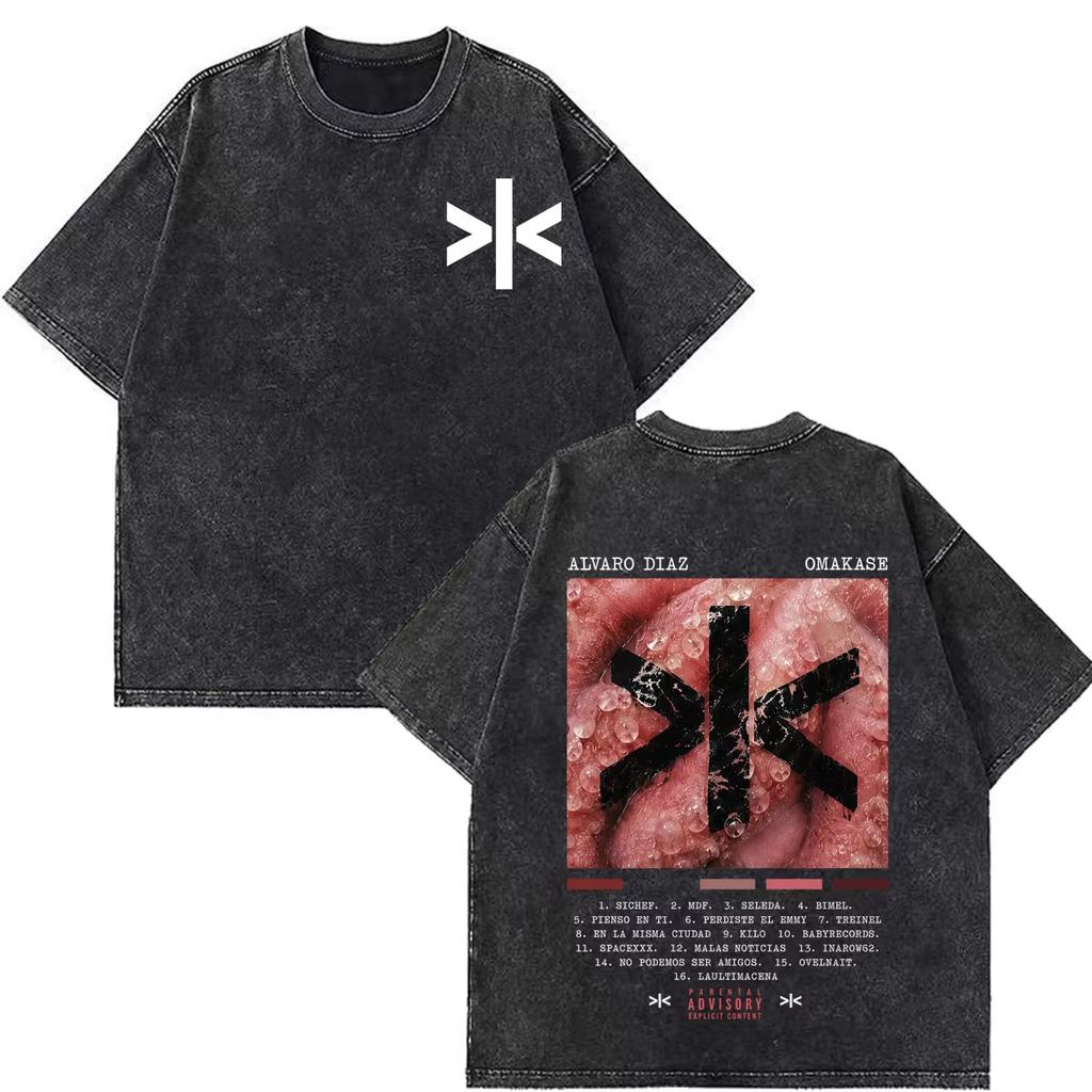 Alvaro Diaz Omakase Album 2026 Tour Merch Vintage Washed TShirt Men Women Loose Casual T-shirt Lightweight Breathable and Comfortable Clothes