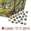 D-Toys 1000-piece Jigsaw Puzzle, 77417-MO02, Peder Mørk Mønsted: A Summer Day In the Forest with Deer In the Background, 47 X 68 Cm