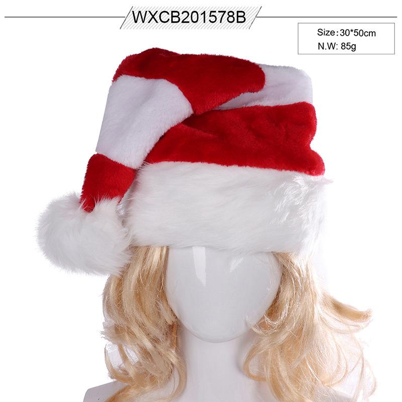 Red Green, Christmas Hat, Christmas Decoration, Long Plush, Red and White Checkered Hat, Party Decoration Props, Cosplay Supplies