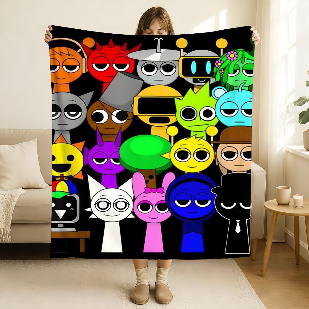 Game Sprunki Incredibox Blanket Soft and Skin Friendly For Couch Bed Napping Bedspread All Seasons Comforter