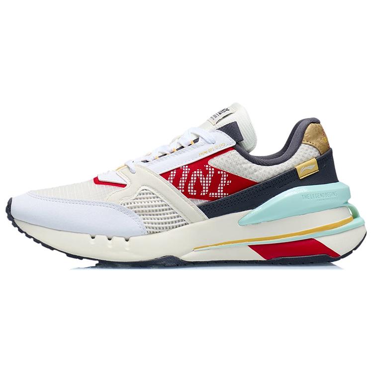 New LiNing 001 Newborn Cushioning Breathable Wear-Resistant Slip-Resistant Low-Top Running Shoes Men's Light Antique Yellow AGCR183-1