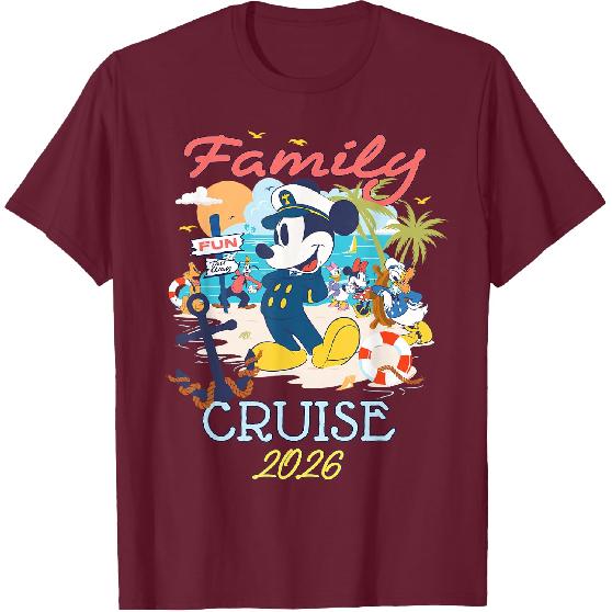 Disney Mickey Mouse & Friends Family Cruise 2026 Vacation T-Shirt