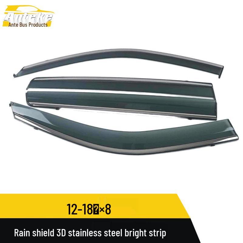 Landwind X8 12-18 Rain Guards & Sun Visor Trim 3D Stainless Steel Strips