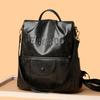 Soft Leather Letter Backpack Women's College Style Backpack Large Capacity Travel Bag