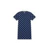 New MLB MONOGRAM Reading Collection Short Sleeved Dress Women's Navy Blue 3FOPM0443-43NYS