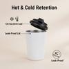 350Ml Creative 304 Stainless Steel Travel Mug Coffee Mug Double Wall Vacuum Insulated Tumbler Wide Mouth Tea Cup With Lid