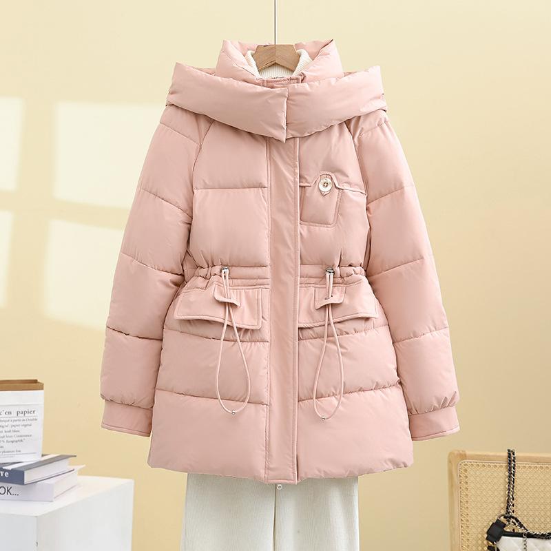 College padded jacket thickened women's padded clothes medium and long loose Korean version winter coat new fashion women's padded clothes