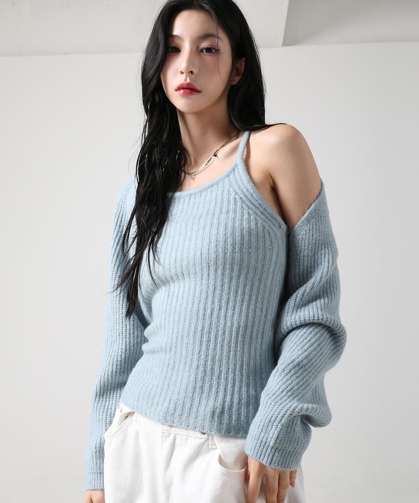 Avandress Adel Bolero Cardigan Knit Set Black