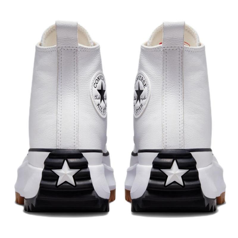 Converse Run Star Hike Comfortable & Trendy Leather Abrasion Resistant & Lightweight High Top Canvas Shoes Unisex White