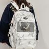 Schoolbag Star Printed Transparent Backpack Junior High School Student Teen Campus Large Capacity High Value School Bag Unisex