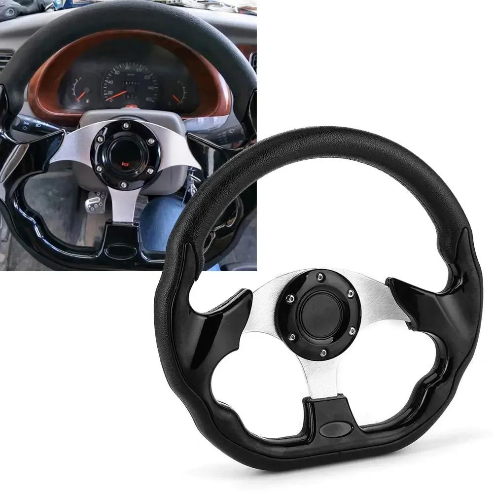1pcs Universal 13" 320mm Racing Sports Car Steering Wheel with Horn Button Carbon Fiber