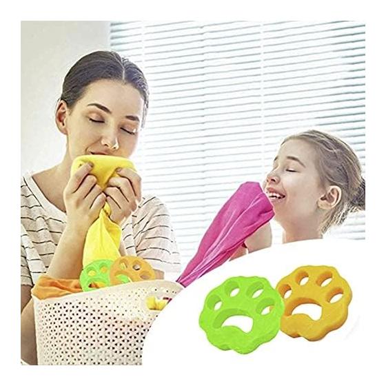 Daily necessities Laundry Hair Collection Paw Rubber Set of 2 Laundry Balls for Laundry Pet Hair Loss Cleaning Cleaner Hair Removal Set of 2 Dogs