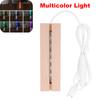 1-10pcs LED Wood Light Display Crystal Wooden Lighted Base Stand Acrylic Light Plate Base USB Wooden Base for Resin Art Lights