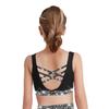 Dívčí gymnasticko-taneční set: Crop top tílko s kamínky, křížením na zádech a véčkem vpředu, s šortkami s elastickým pasem