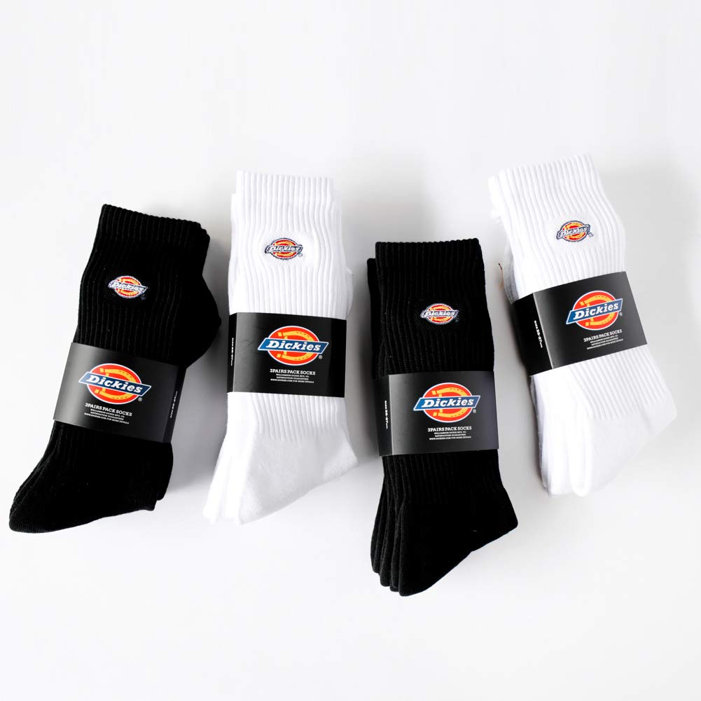 Dickies Logo Embroidered Pile Bottom High Socks Long Length White Men's 3-Pack 23-25cm Women's 3-Pack