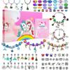 Kids DIY Bead Bracelet Set Unicorn Charm Jewelry Gift Box Girls