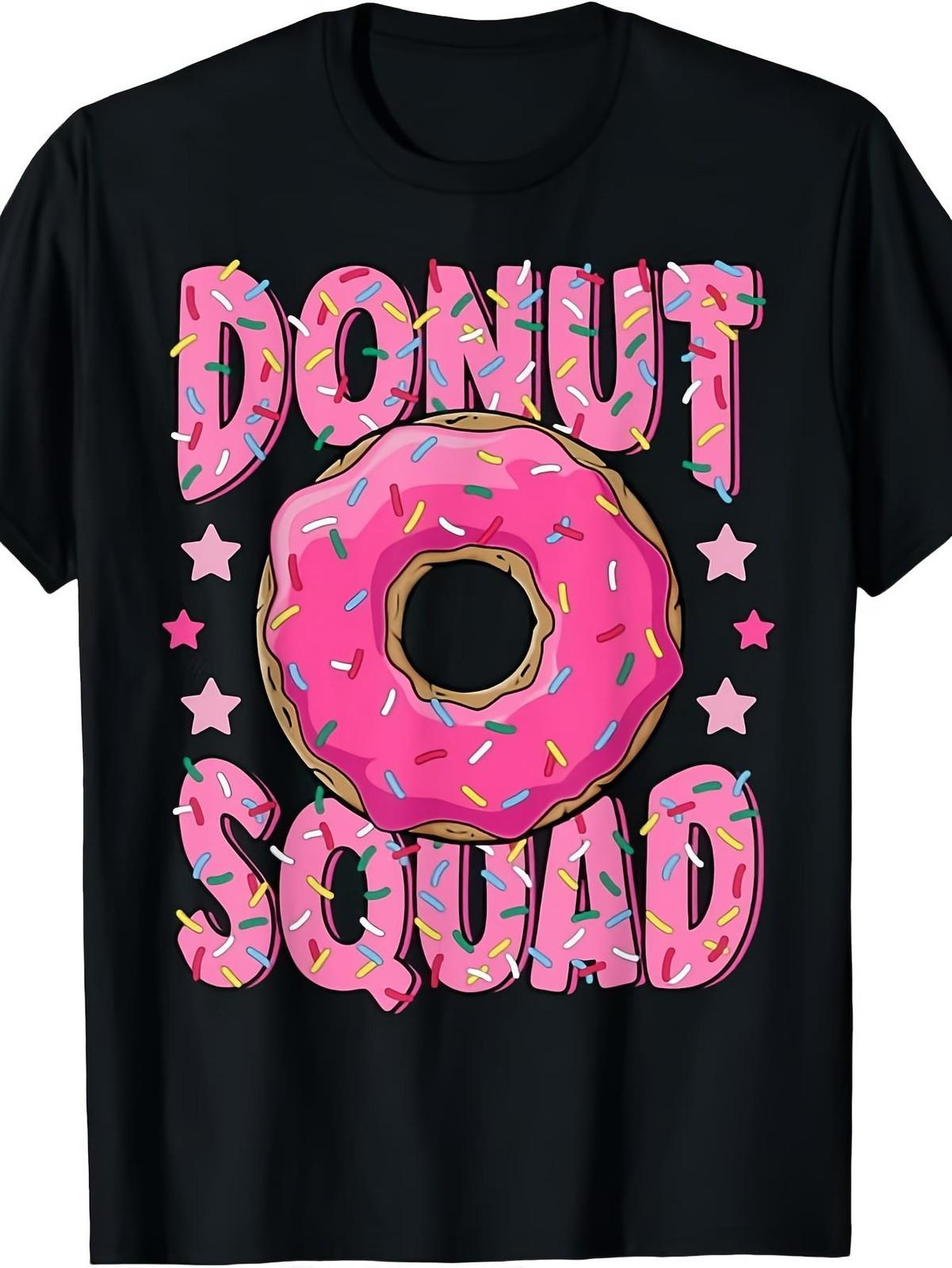 Pink Donut Squad Sprinkles Donut Lover Matching Donut Party T-Shirt S