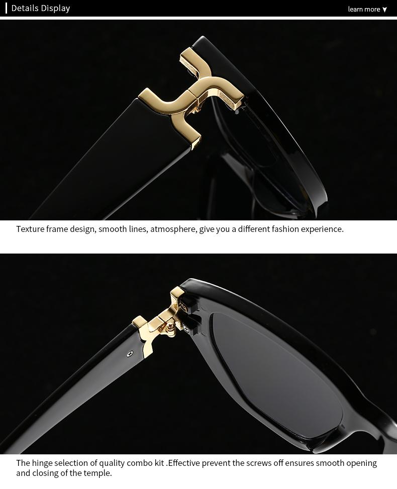 European American Street Fashion Square Sunglasses Luxury Trendy Cross Border Sunglasses for Women Men