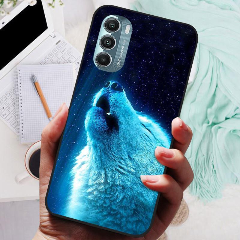 For Moto G Stylus 5G 2022 Case Black Cover Lion Wolf Silicone Soft Back Cases For Motorola Moto G Stylus 4G 5G Protective Shell