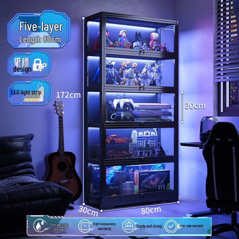 Acrylic Glass Display Cabinet with Lock for Toys and Prizes