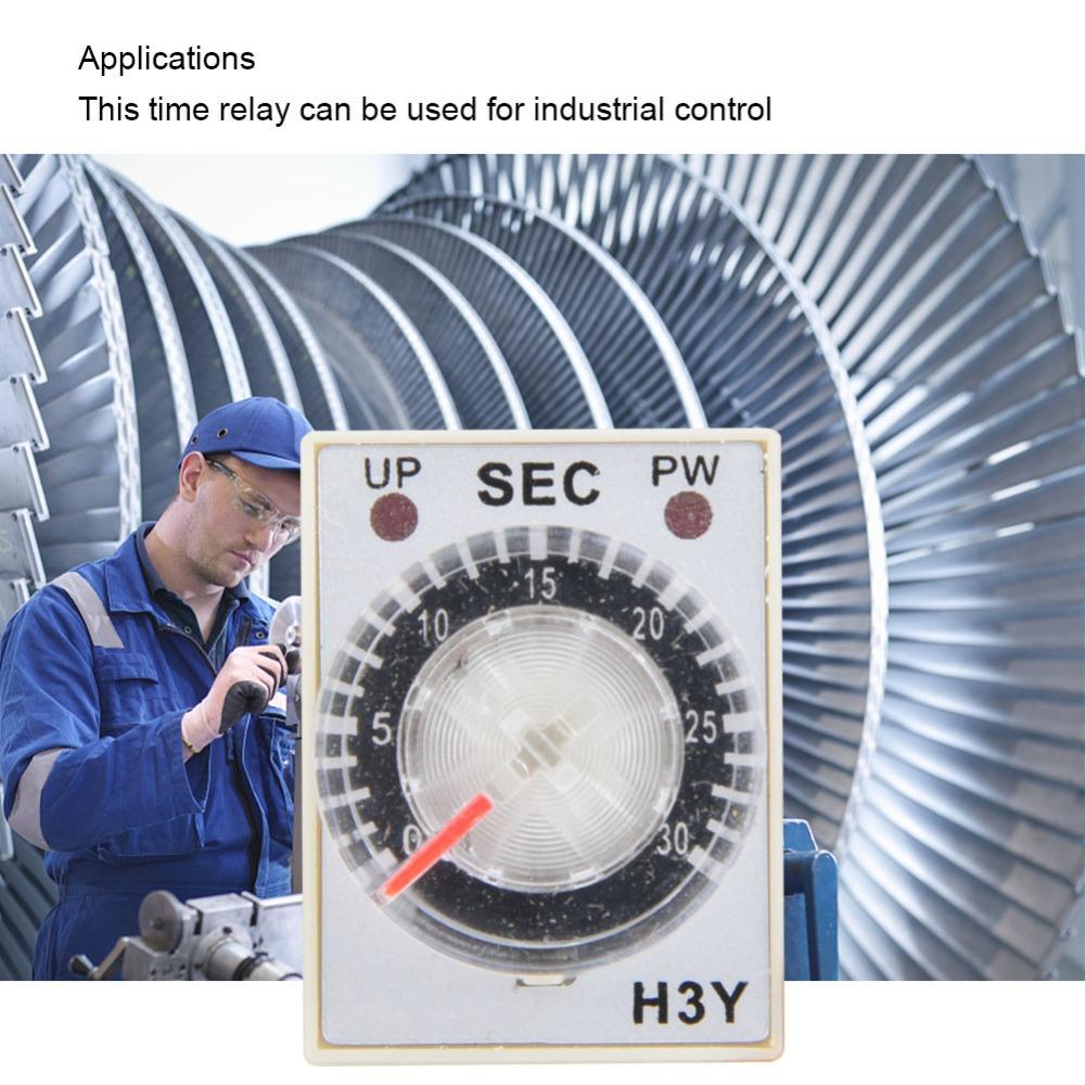 H3Y-2 Zeitverzögerungsschalter 1/10/30/60S Zeitschaltuhr Präzisionszeitmessung Zeitrelais Elektrische Systeme
