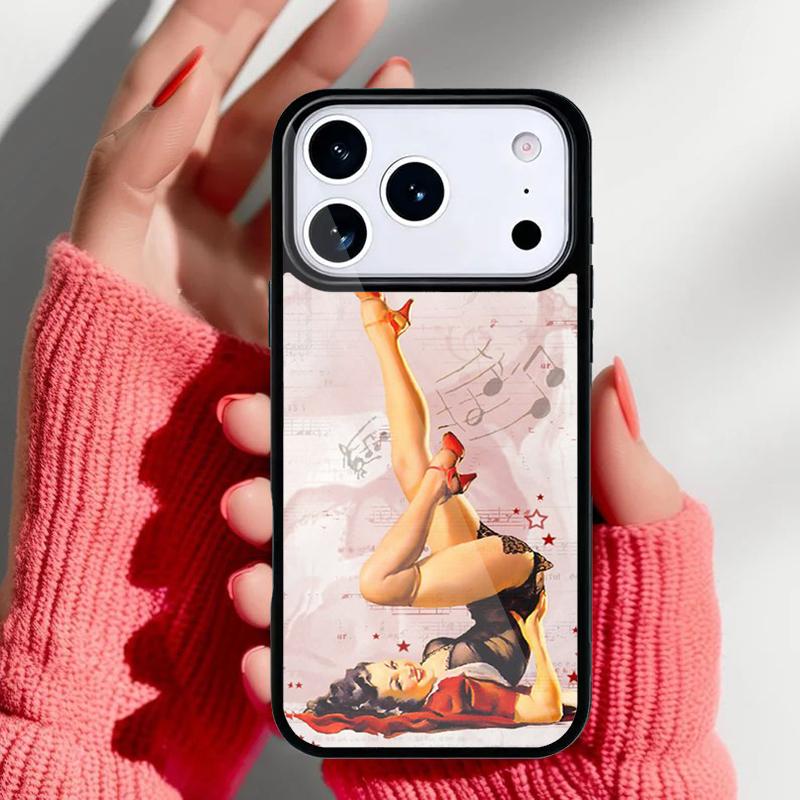 

Pin Up Girl Phone Case for iPhone 17 Air 16e 15 14 13 Pro Max Back Cover for 12 11 Pro Coque iPhone 16