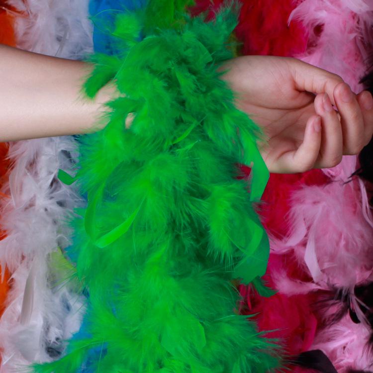 Großer Truthahnfeder-Streifenschal für Bühnen- und Hochzeitsdekoration