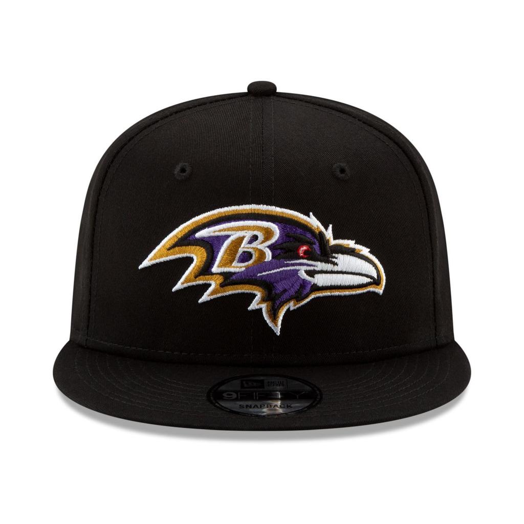 New Era Black Baltimore Ravens Basic 9FIFTY Adjustable Snapback Hat Men's