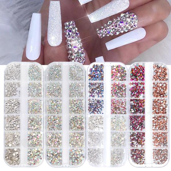 Nail Decor Multi-Color Nail Art Flat Bottom