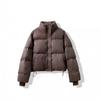 Leave-in new PU leather cotton-padded clothing women's short clothing new loose thickened bread clothing small cotton-padded jacket trendy