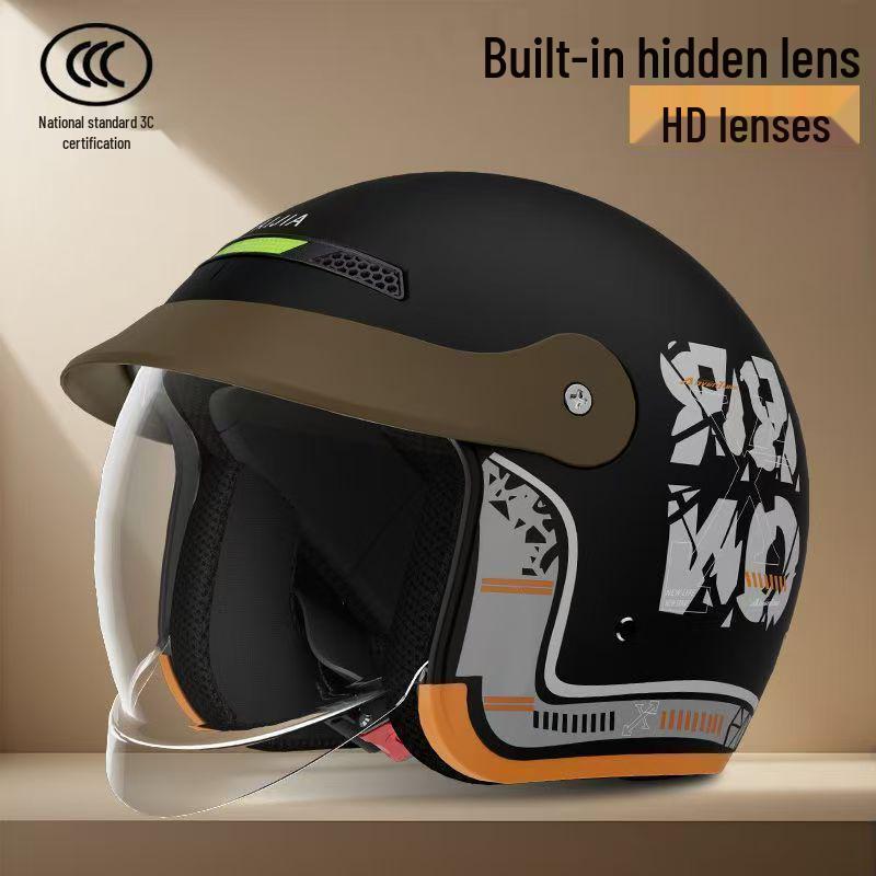 

3C Certified Winter Helmet for Men & Women: Warm, Ear Protection, Detachable Neck Gaiter, Internal Visor Safety One Size