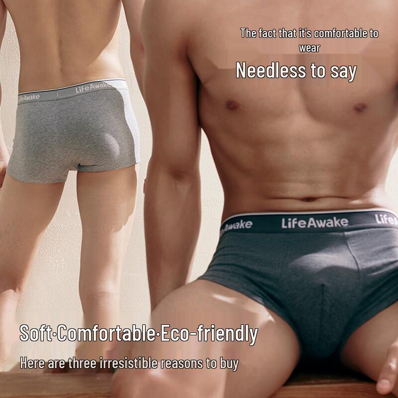 HLA Men's 10A Antibacterial 60-Count Cotton Boxer Briefs (3-Pack)