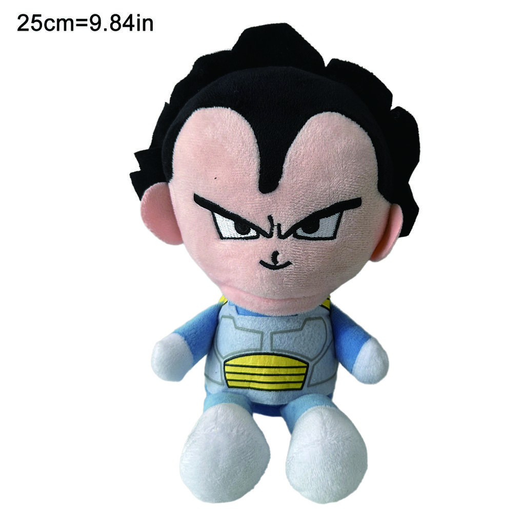 25cm Dragon Ball Plush Toy Japanese Anime Goku Vegeta Cartoon Character Doll Padding Classic Cute Beautiful Gifts For Kids Toys