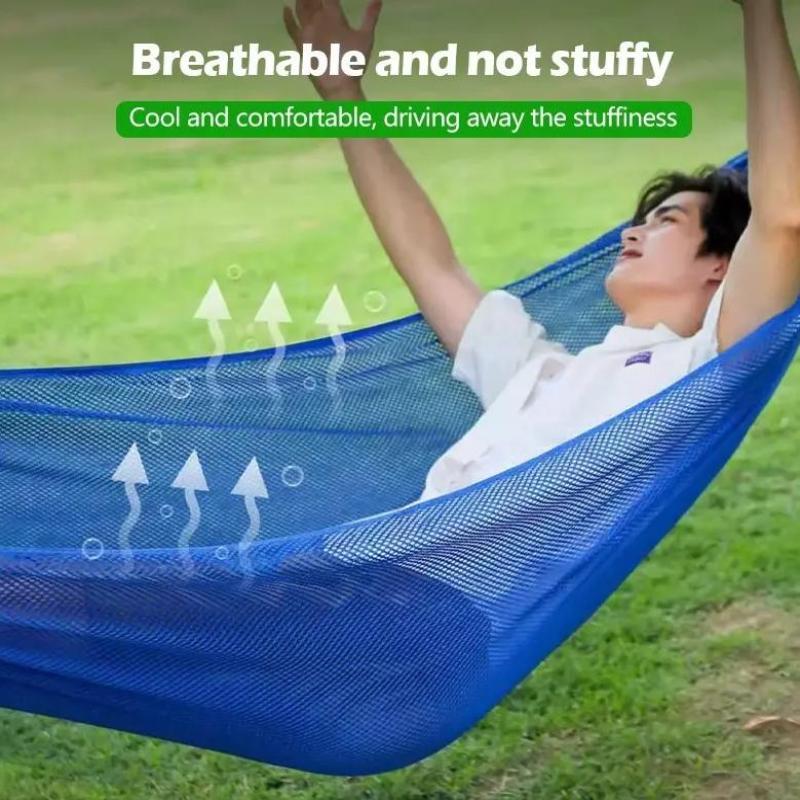 Travel Hammock With Storage Bag Ice Silk Hammock Duyan Camping Hiking Outdoor Foldable Hammock