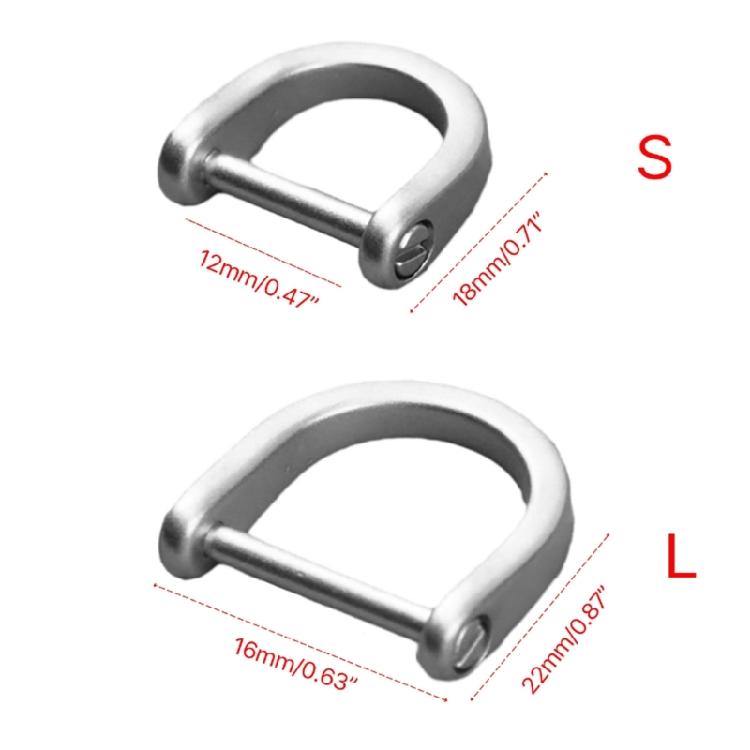 Screw in Shackle Semicircle D Rings DIY Crafts Horseshoe U Shape D Rings Buckle