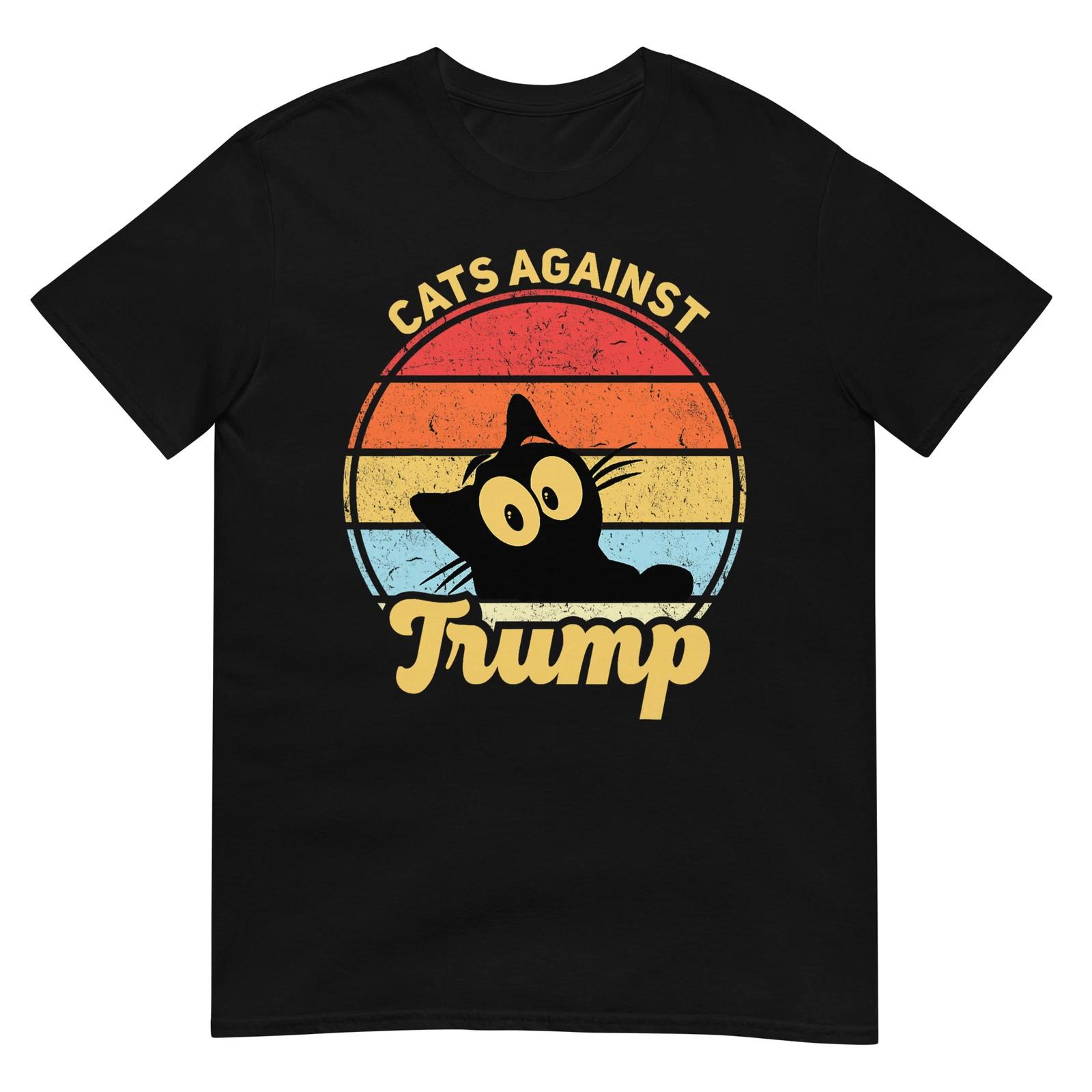 Cats Against Trump Funny Anti Trump 2020 Election Funny Cat T-Shirt 2XL
