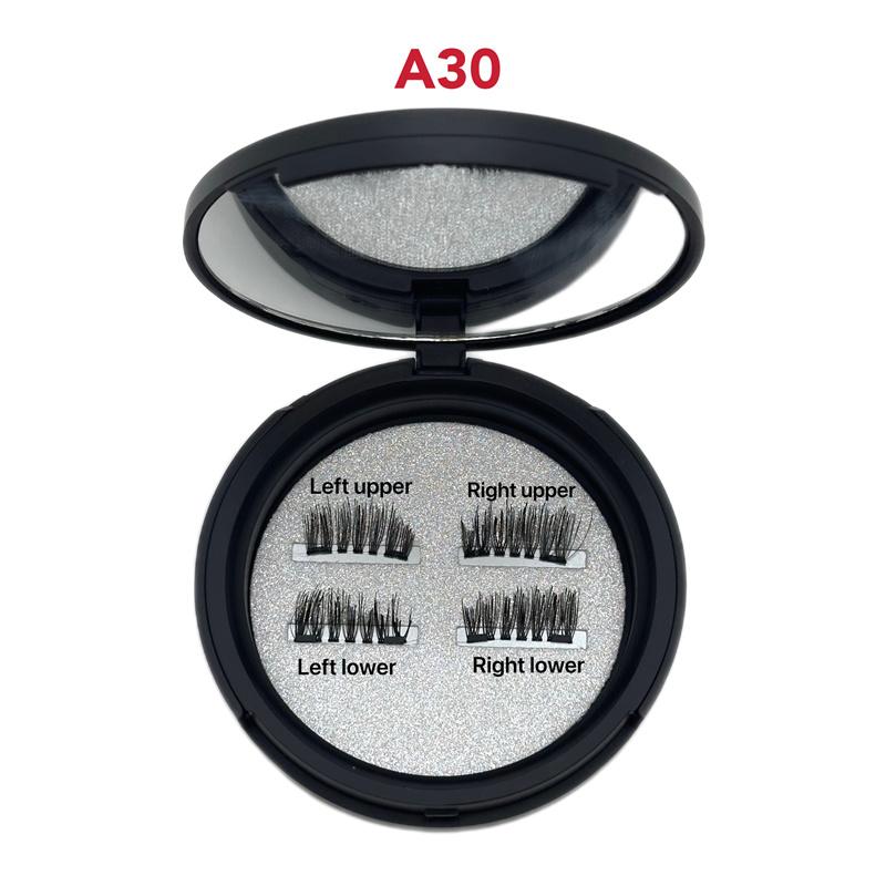 Half Eyelash No Glue No Eyeliner Corner Eyelash Synthetic Hair Soft Magnets Quantum Magnetic Lashes Reusable Cruelty-Free Curler Mix&Half eyelash