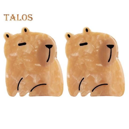 

1/2 шт., зажим для волос Capybara, нескользящий, сильная фиксация, уксусная кислота, женские, густые, тонкие, вьющиеся волосы, зажим для волос, аксессуары для волос, подарки для любителей животных 2pcs