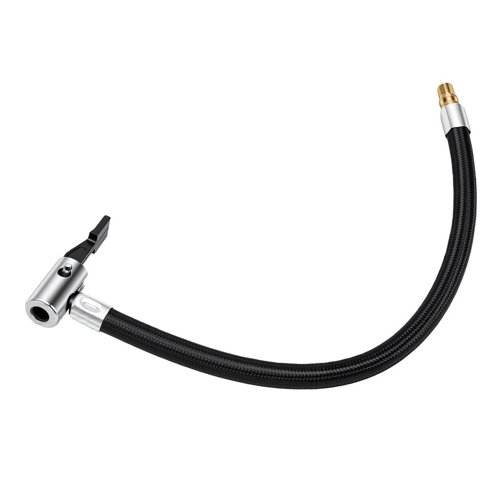 Tire Inflator Extension Tube 30cm Length Self Locking Air Nozzle Air Tire Inflator Pump Hose with M6 M8 Adapter