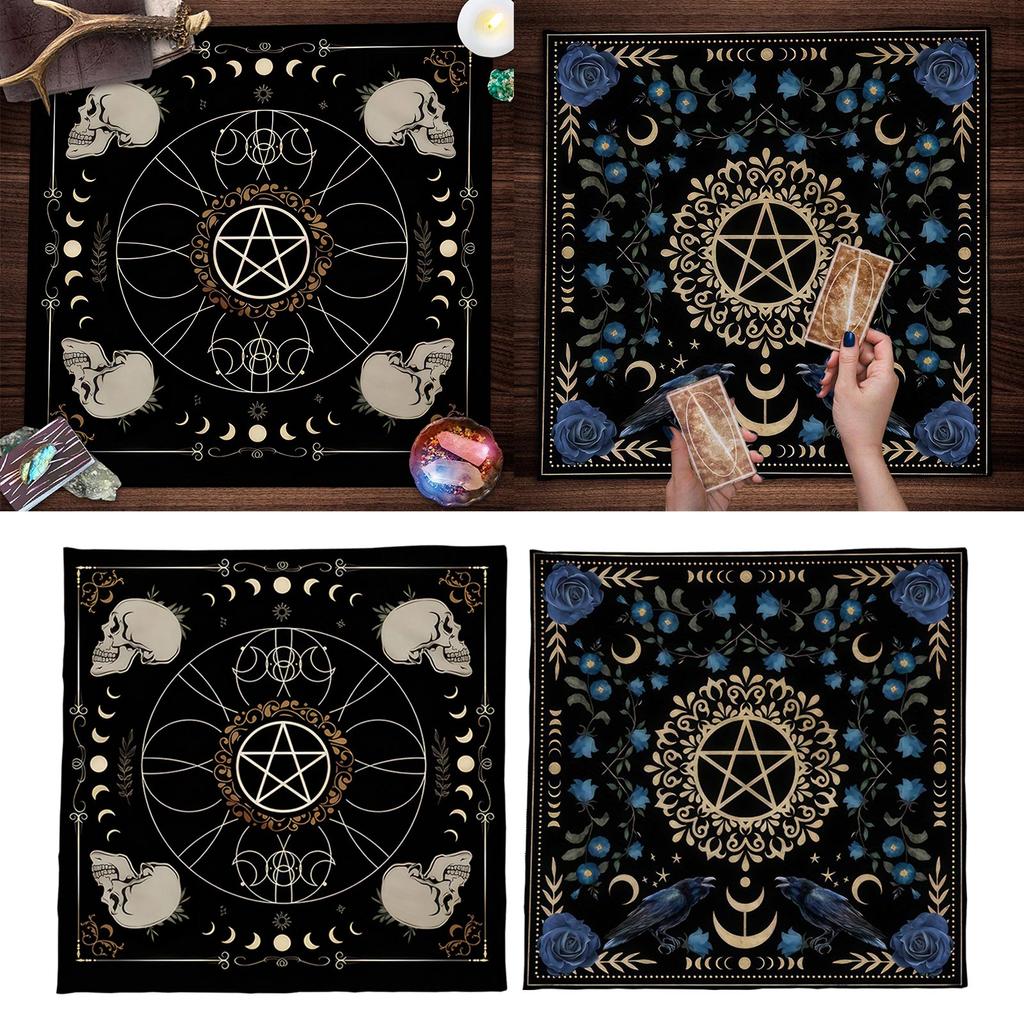 Tarots Tablecloth Divinations Table Cover Astrology Oracles Board Game Mat Square Shape Pendulums Altar Table Deck Cloth