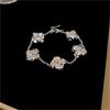 Minimalist Textured Flower Bracelet: Chic, Versatile, High-End Fashion Jewelry for Women