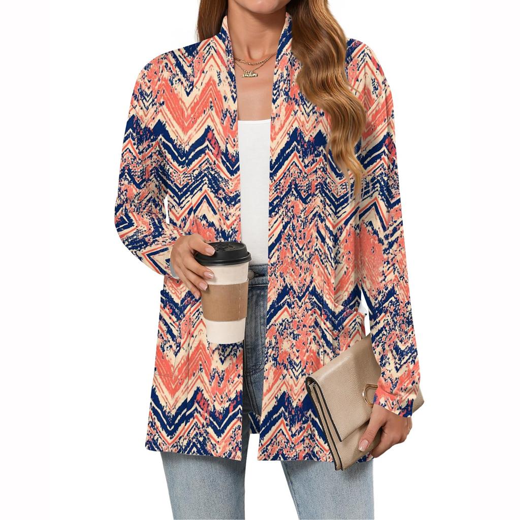 Women's Lightweight Cardigan Sweaters Open Front Long Sleeve Casual Loose Thin Cardigans With Pockets