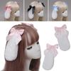 Plush Lolita Hairclips Soft Cosplay Headwear Kawaii Bunny Ears Hairpin  Party Wear